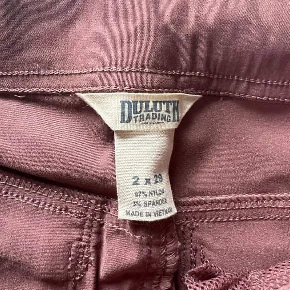 Duluth Trading Women's Dark Rose Dry On The Fly Slim Leg Pants Size 2 x 29 - Picture 3 of 9